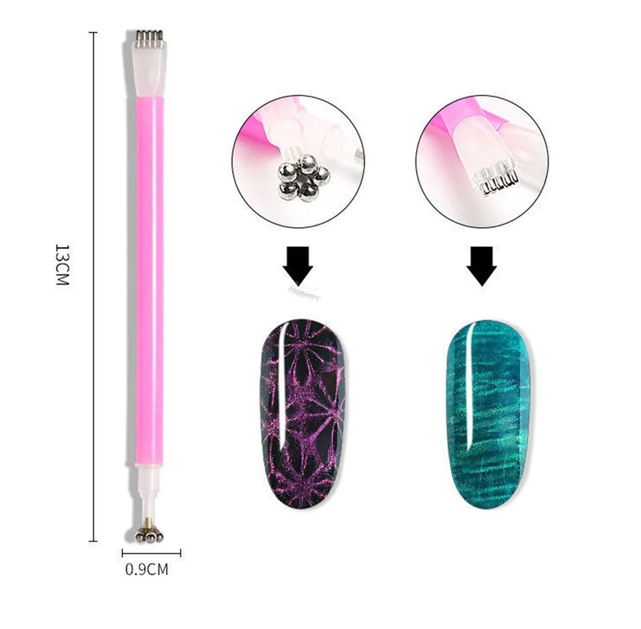Iman Para U&ntilde;as Accesorios Para U&ntilde;as Efecto Ojo De Gato 15pcs Color Mix image number null