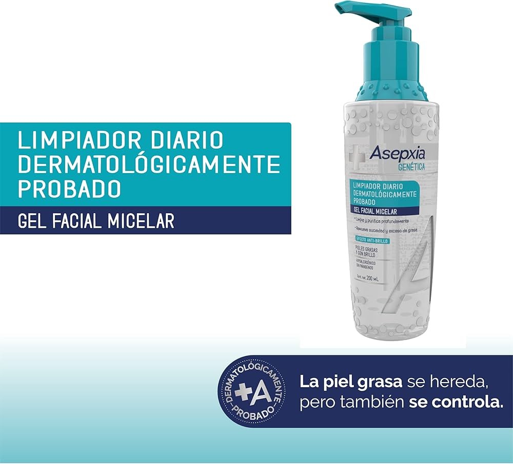 Asepxia gen limpiador facial piel grasa image number null