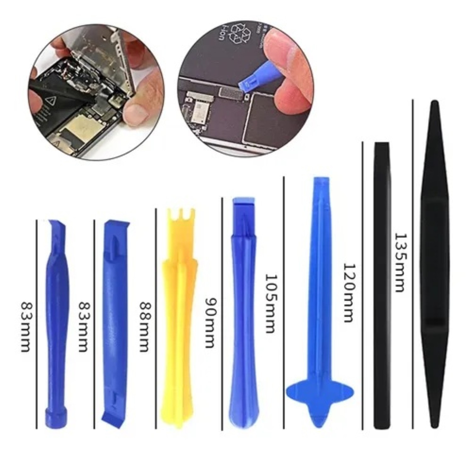 Kit De Herramientas Reparaci&oacute;n Pantalla Lcd Celular 47 En 1 Negro Azul image number null