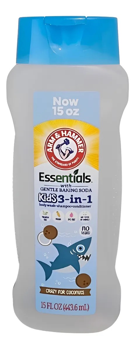 2 PACK - Jab&oacute;n 3 en 1 Arm & Hammer Essentials Kids Coco 665ml &ndash; Shampoo, Acondicionador y Body Wash Infantil image number null