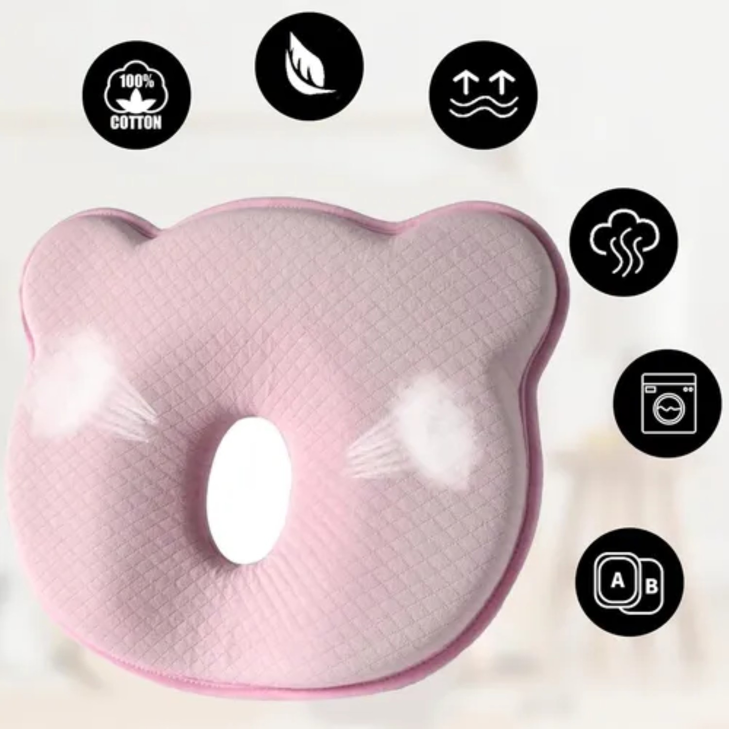 Almohada Para Beb&eacute; Foam Rosa image number null