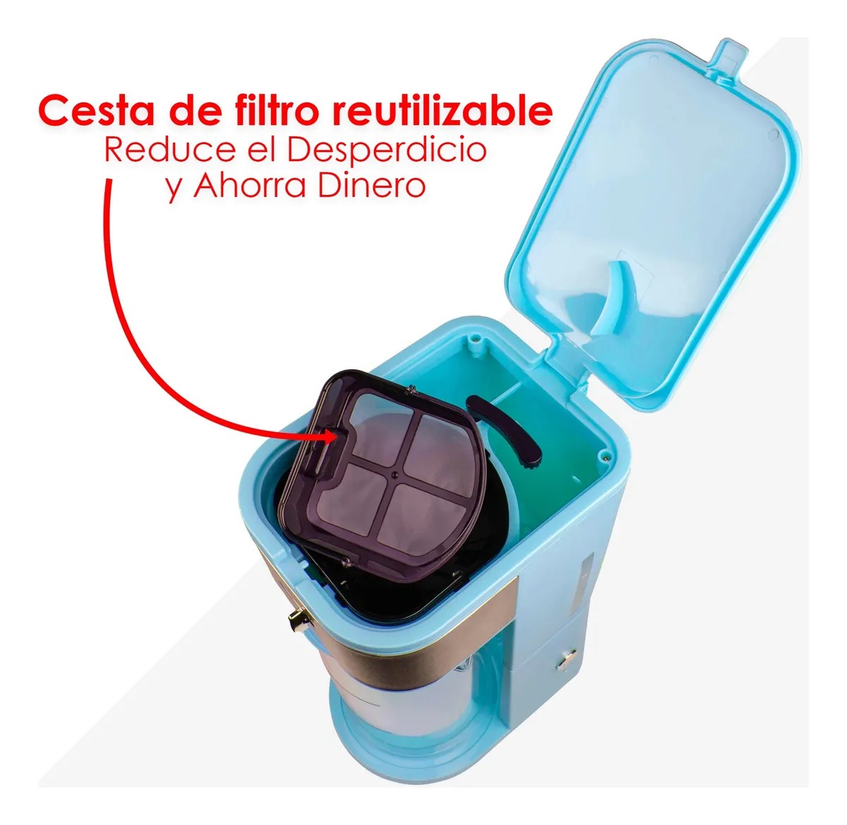 Maquina Para Caf&eacute; Y T&eacute; Helado Filtro Reutilizable 1.8 L Brentwood Kt2150bl Azul image number null