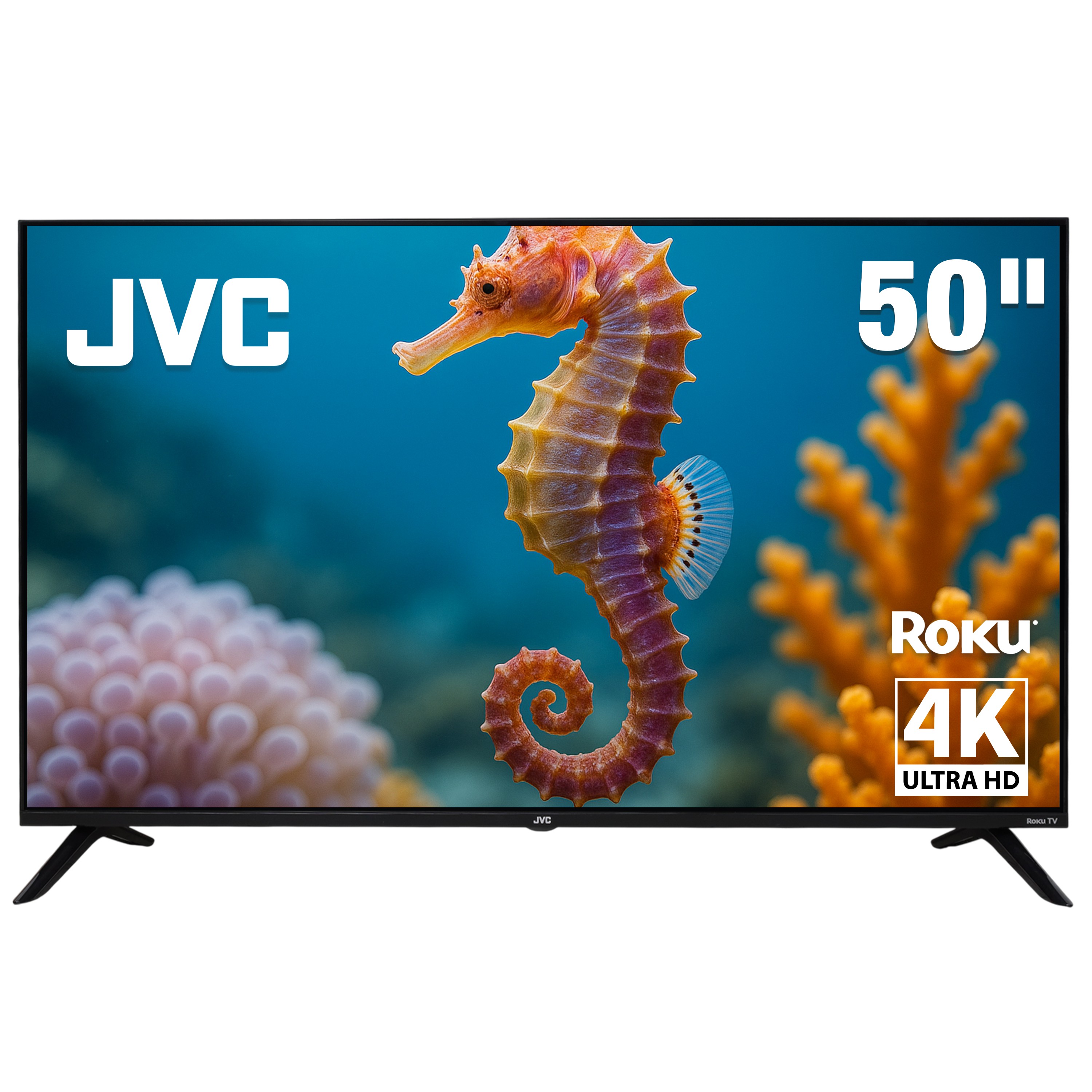 JVC Pantalla Smart TV 50 Pulgadas 4K UHD LED Frameless Roku TV Netflix YouTube Prime Video Modelo SI50URF image number null