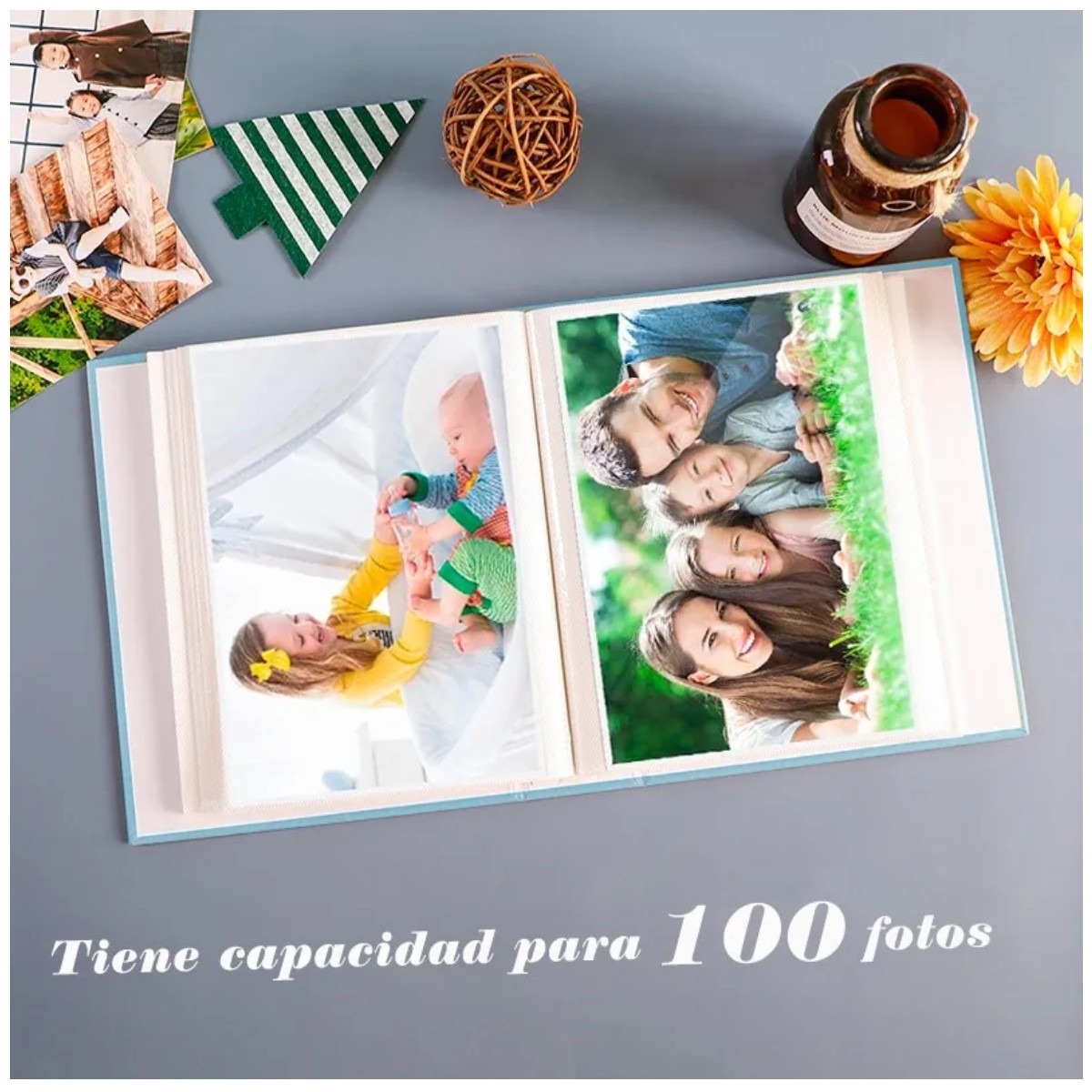 &Aacute;lbum De Fotograf&iacute;as Para 100 Fotos, 2 Piezas Rosa/Negro image number null