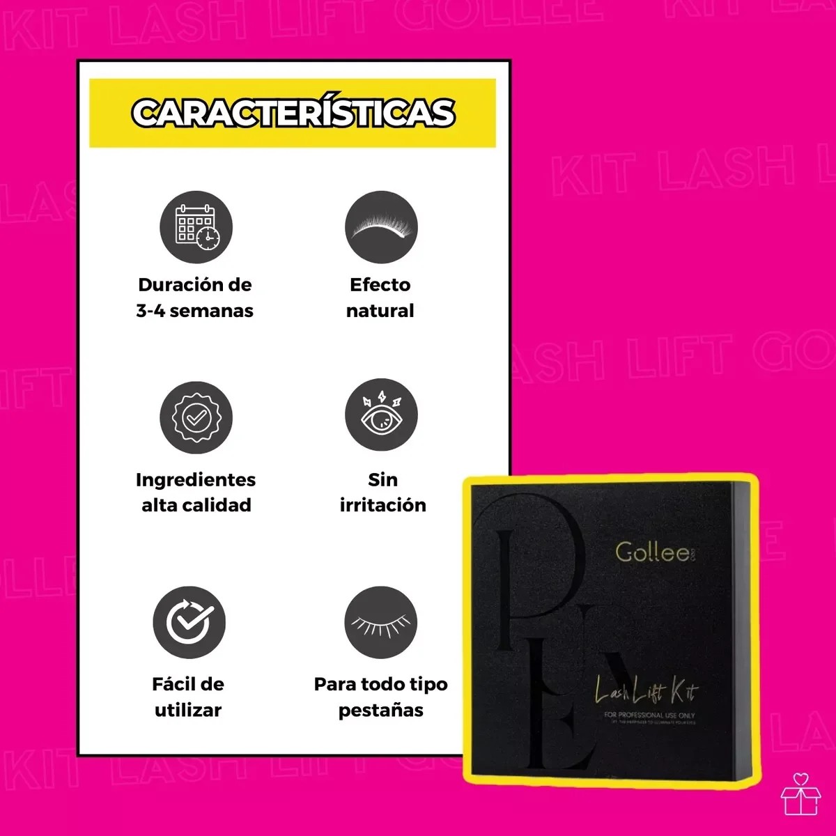 Kit Gollee Profesional Lash Lifting Para Pesta&ntilde;as image number null