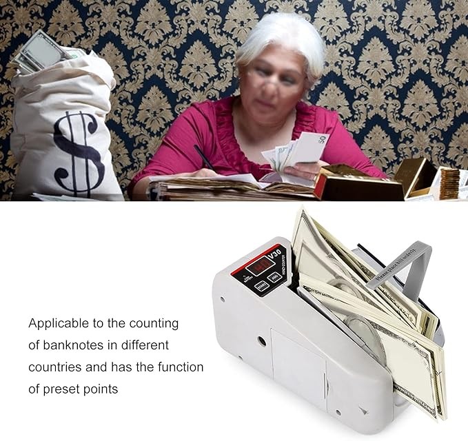 A Contadora de Billetes,Productos de Manejo de Dinero, Contadores de Billetes, M&aacute;quina de contador de dinero para Contador Pr&aacute;ctico de Billetes en Varias Monedas. image number null
