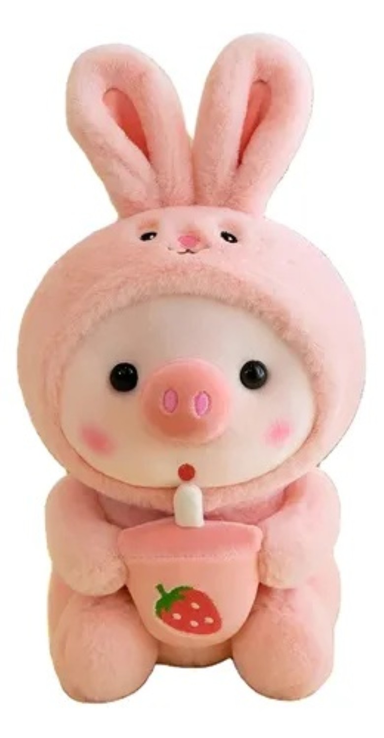 Peluche De Cerdito 25 cm Rosa image number null