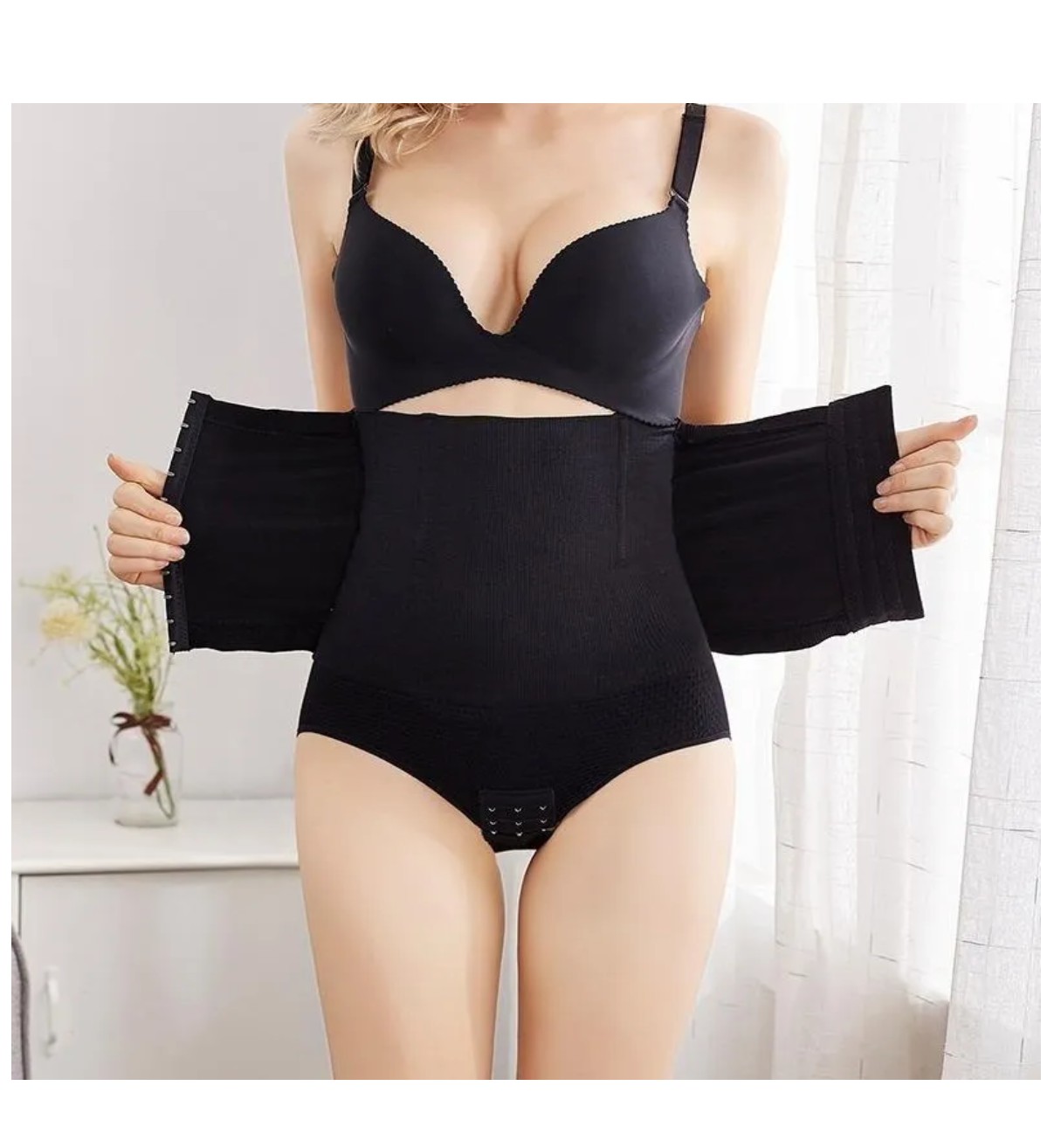 Panty Faja Calz&oacute;n Levanta Pompa Doble Compresi&oacute;n Reductora Negro 3XL Malubero image number null