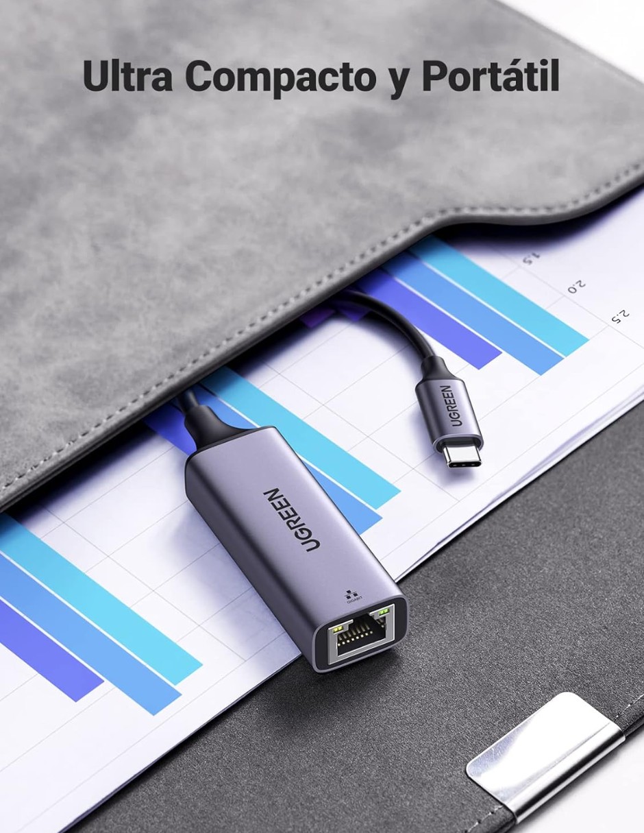 UGREEN Adaptador USB C a Ethernet, Gigabit 1000Mbps. image number null