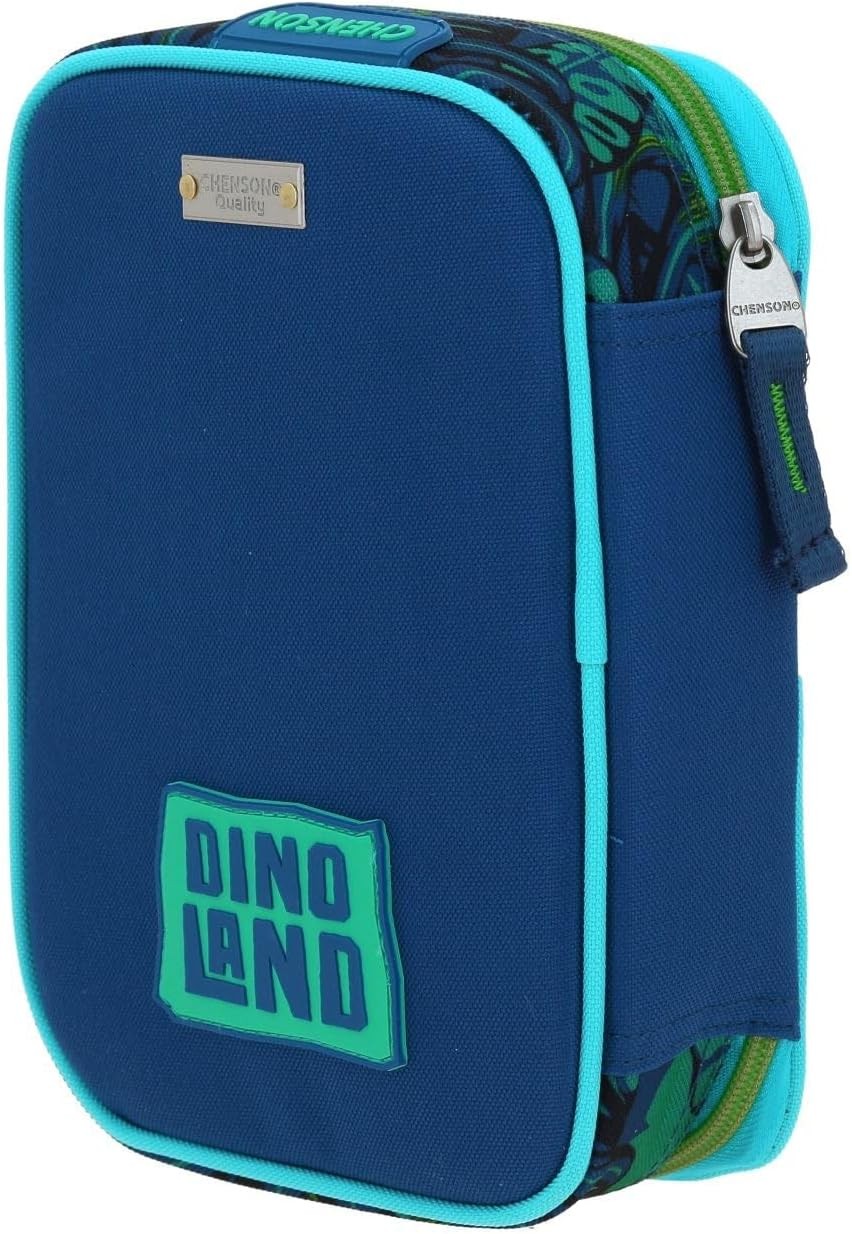 Lapicera Escolar Azul con Dise&ntilde;o de Dinosaurios image number null