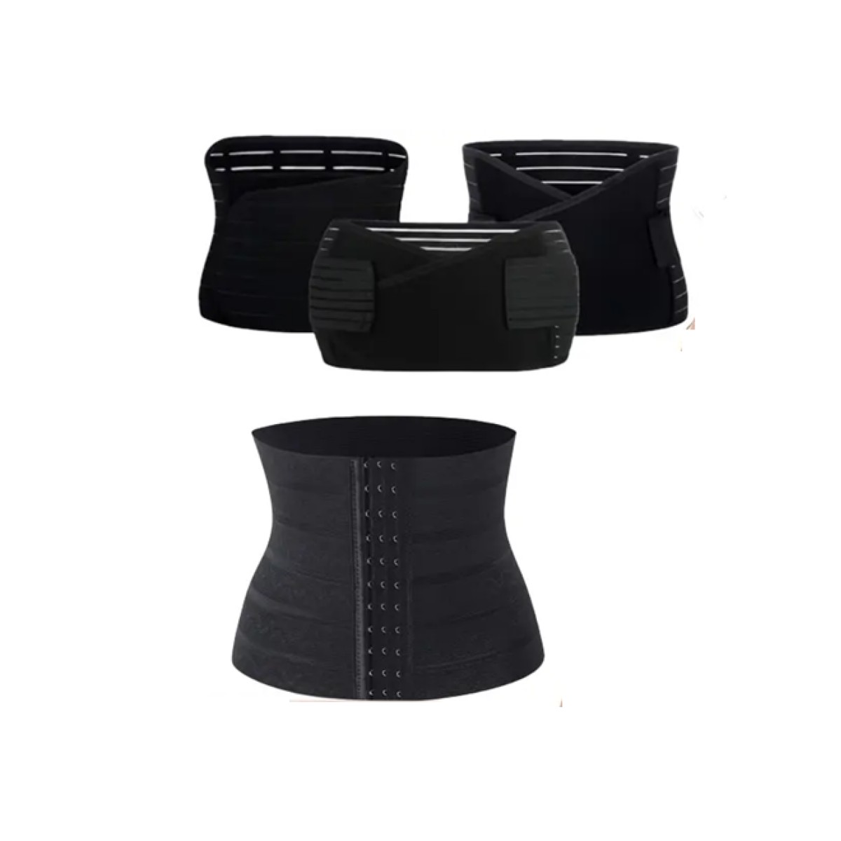 Faja Postparto De Maternidad Para Recuperaci&oacute;n, Kit 4 Piezas Negro Talla: M image number null