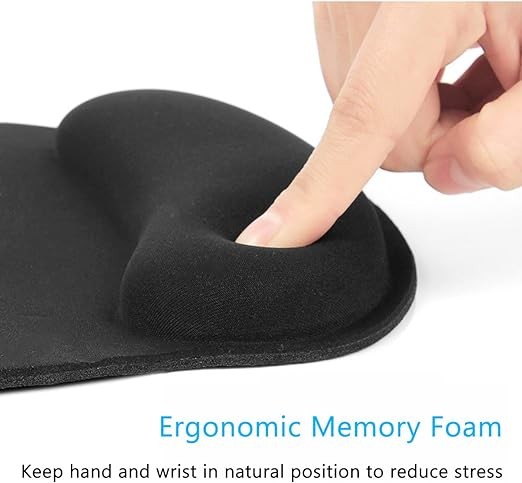 TEKXDD Mouse Pad, Alfombrilla de Rat&oacute;n Ergonomic, Base de Goma Antideslizante Mousepad, Gel Coj&iacute;n de Reposamu&ntilde;ecas para Oficina, Computadora, Computadora Port&aacute;til, Hogar, Juegos. image number null