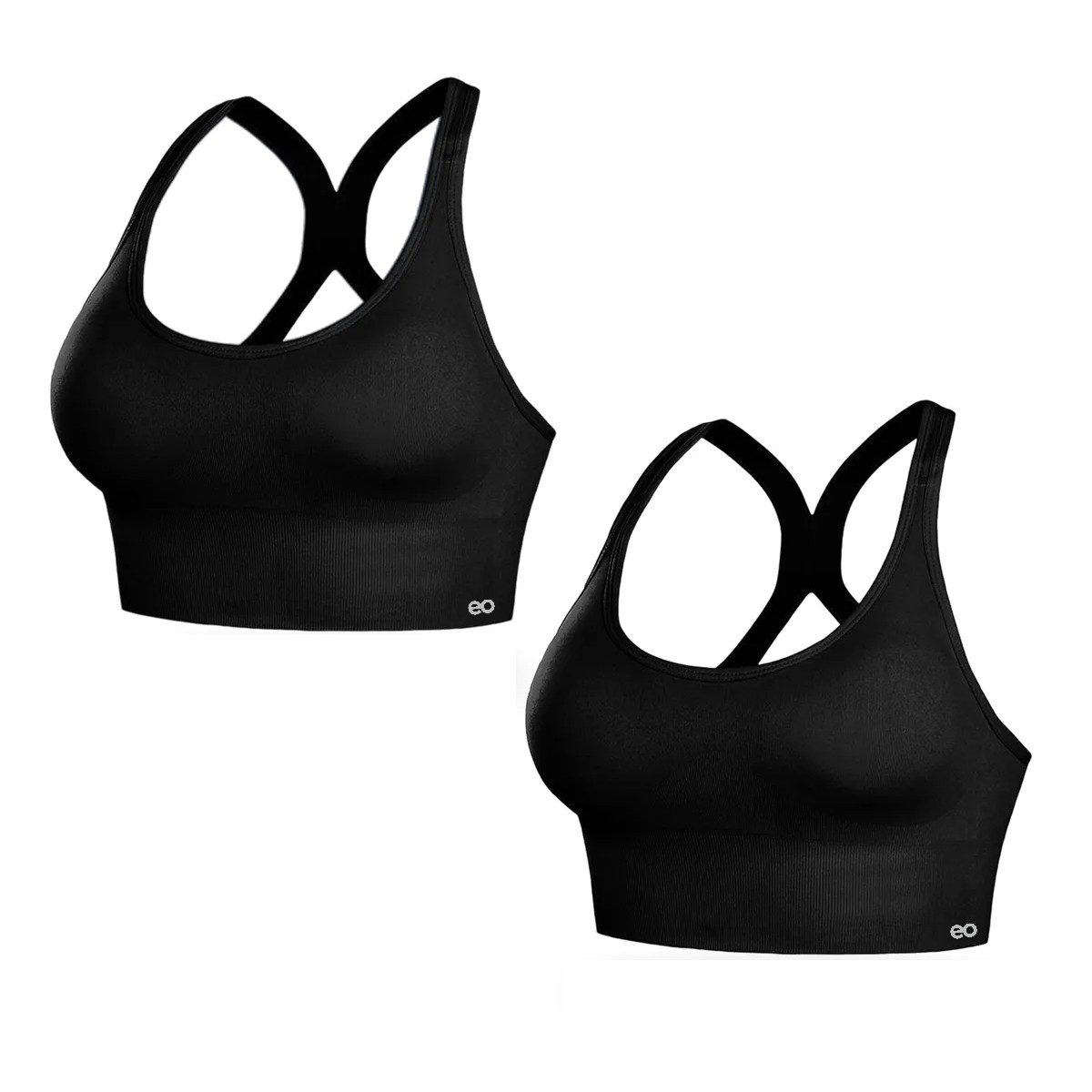 2pzs Top Deportivo Correr Ajustable Secado R&aacute;pido Brasier Negro Talla: 2XL image number null