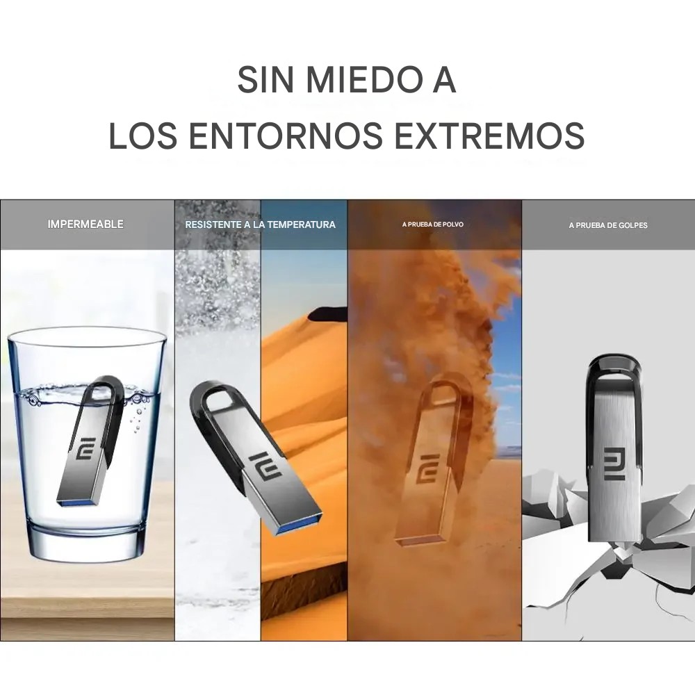Unidades Flash USB 2TB negro memoria resistente agua datos USB 3,0 alta velocidad Metal pl&aacute;stico pc image number null