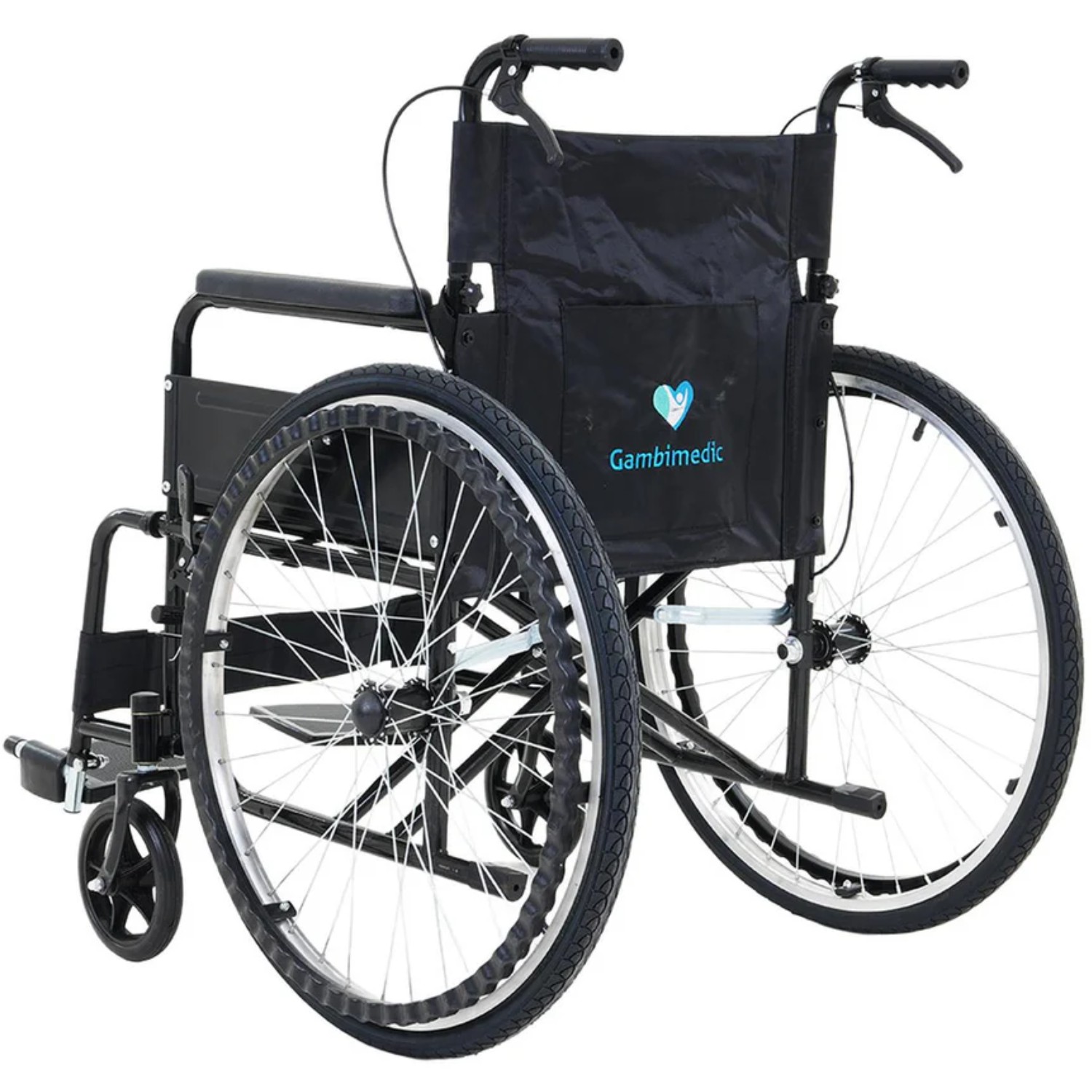 Silla De Ruedas Llanta Neum&aacute;tica De Aire Todoterreno Acero Plegable Portatil Descansapies image number null