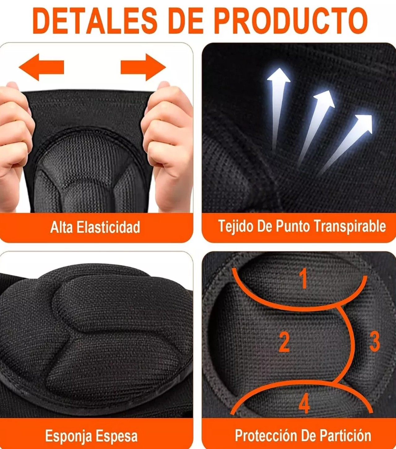 Rodilleras Deportivas Para Deporte Negro Talla S (chico) image number null