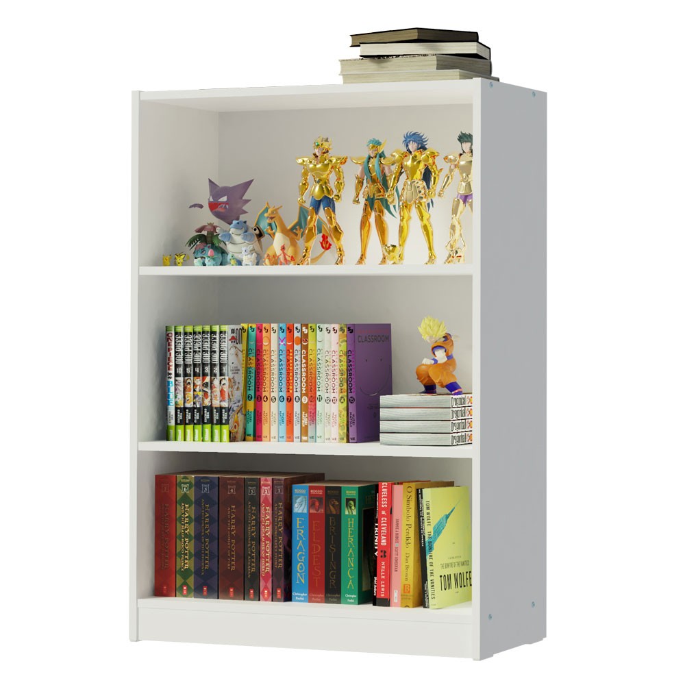 Estante Librero Organizador Madesa 6907 y 3 Nichos Blanco 1 image number null