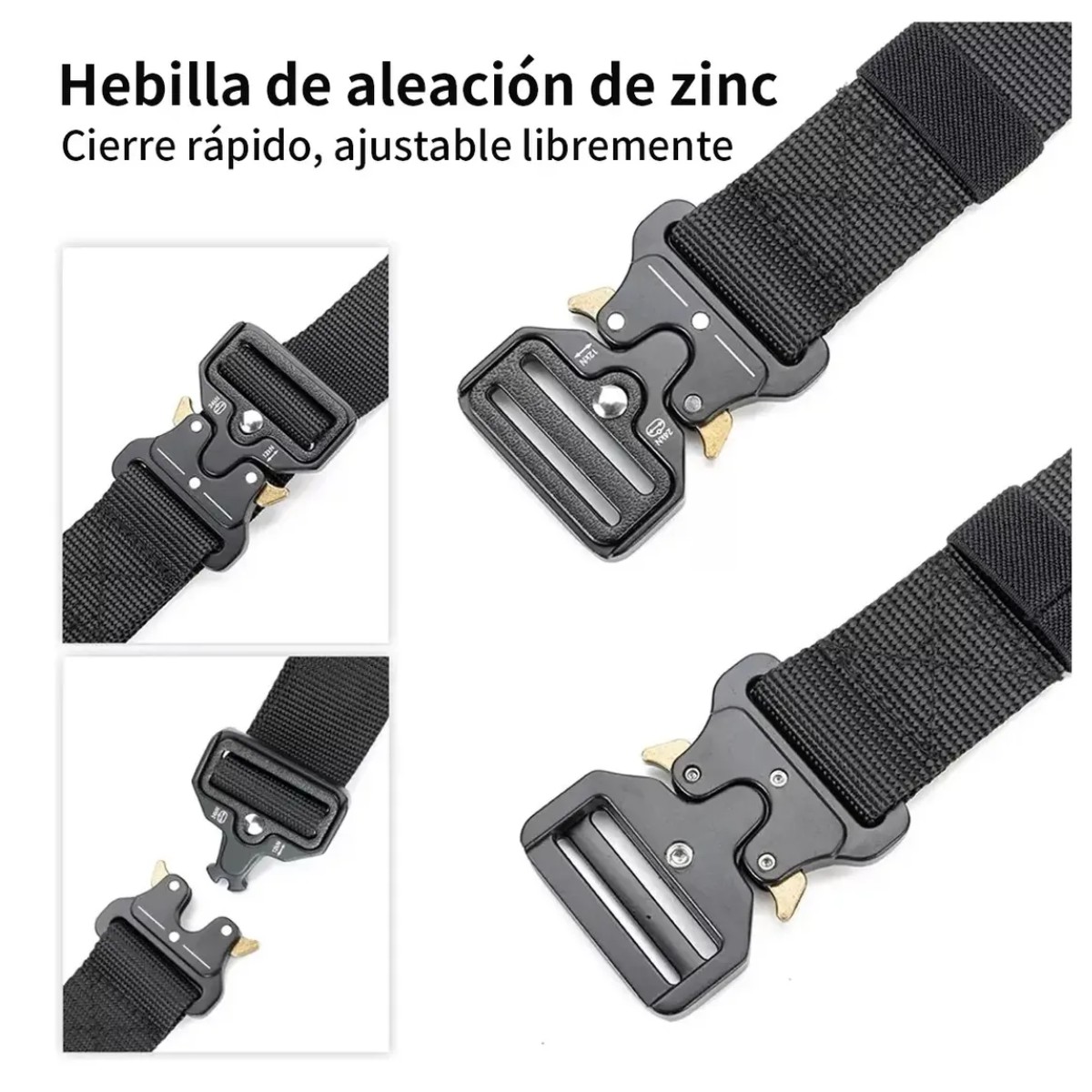 Cinturones Ajustables Moda Calidad Cinto Militar 4 Piezas image number null