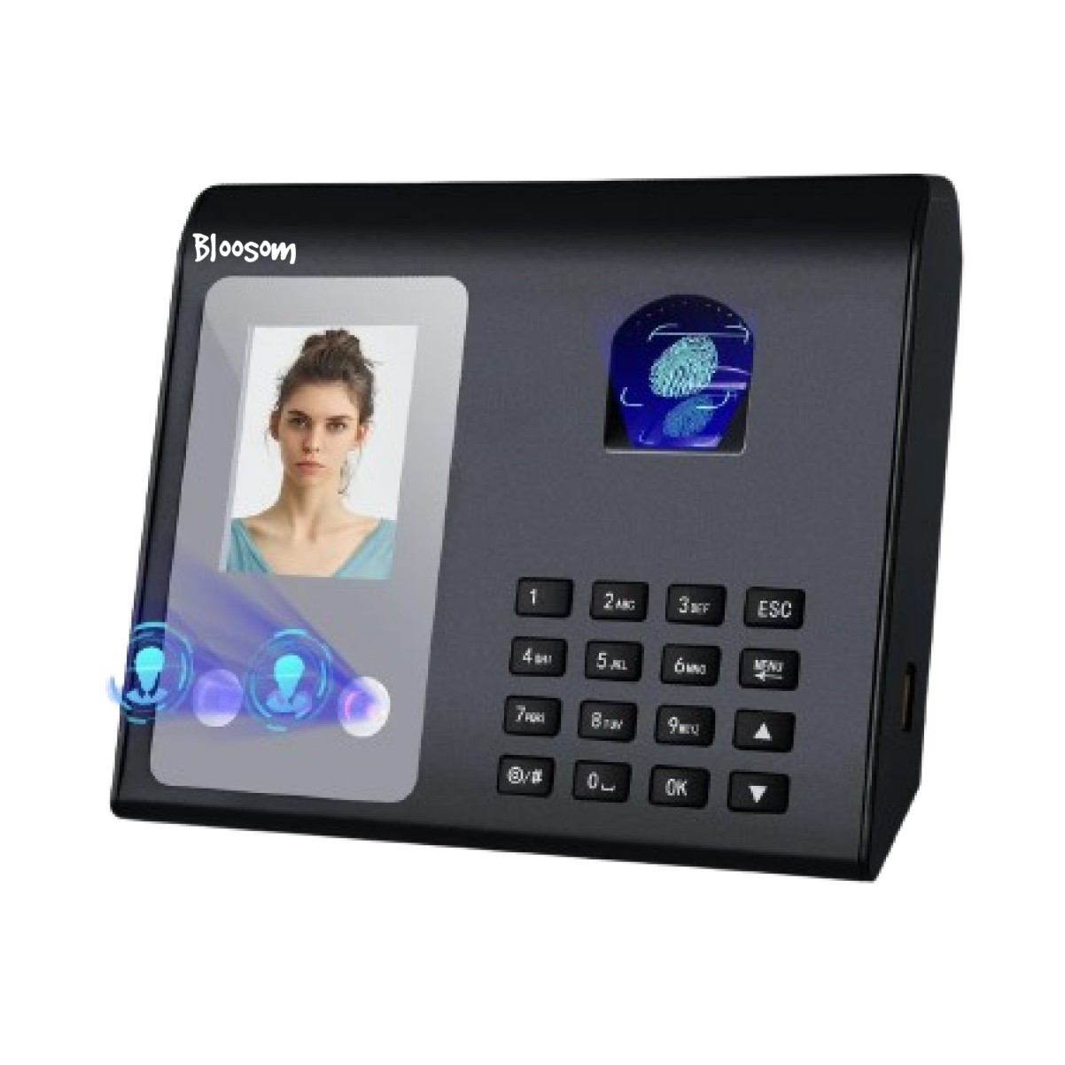 Reloj Checador Biom&eacute;trico 3 En 1 Con Detecci&oacute;n Dactilar Y Facial Negro image number null