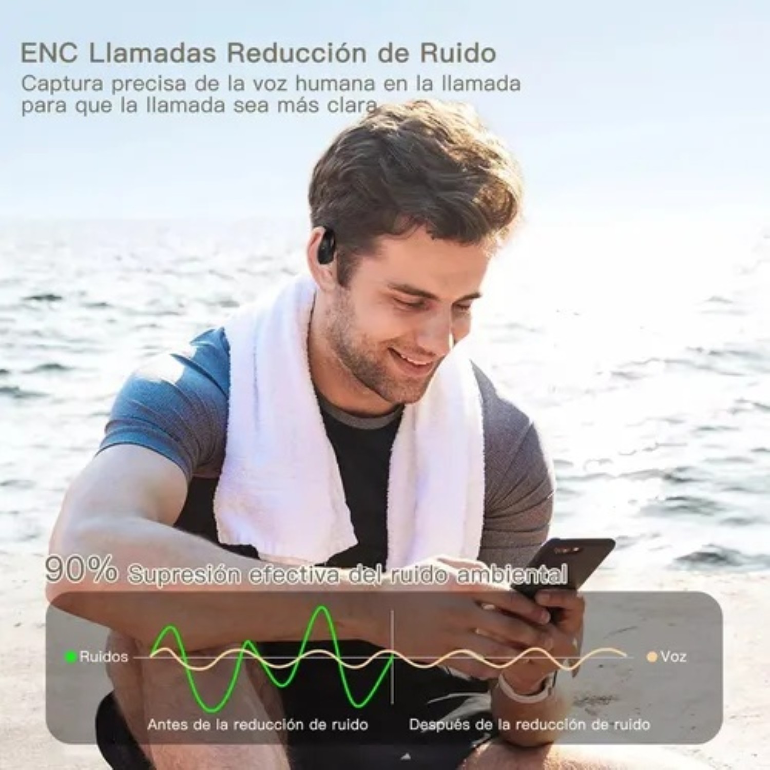 Aud&iacute;fonos Bluetooth Auriculares Inal&aacute;mbricos Manos Libres Morado image number null