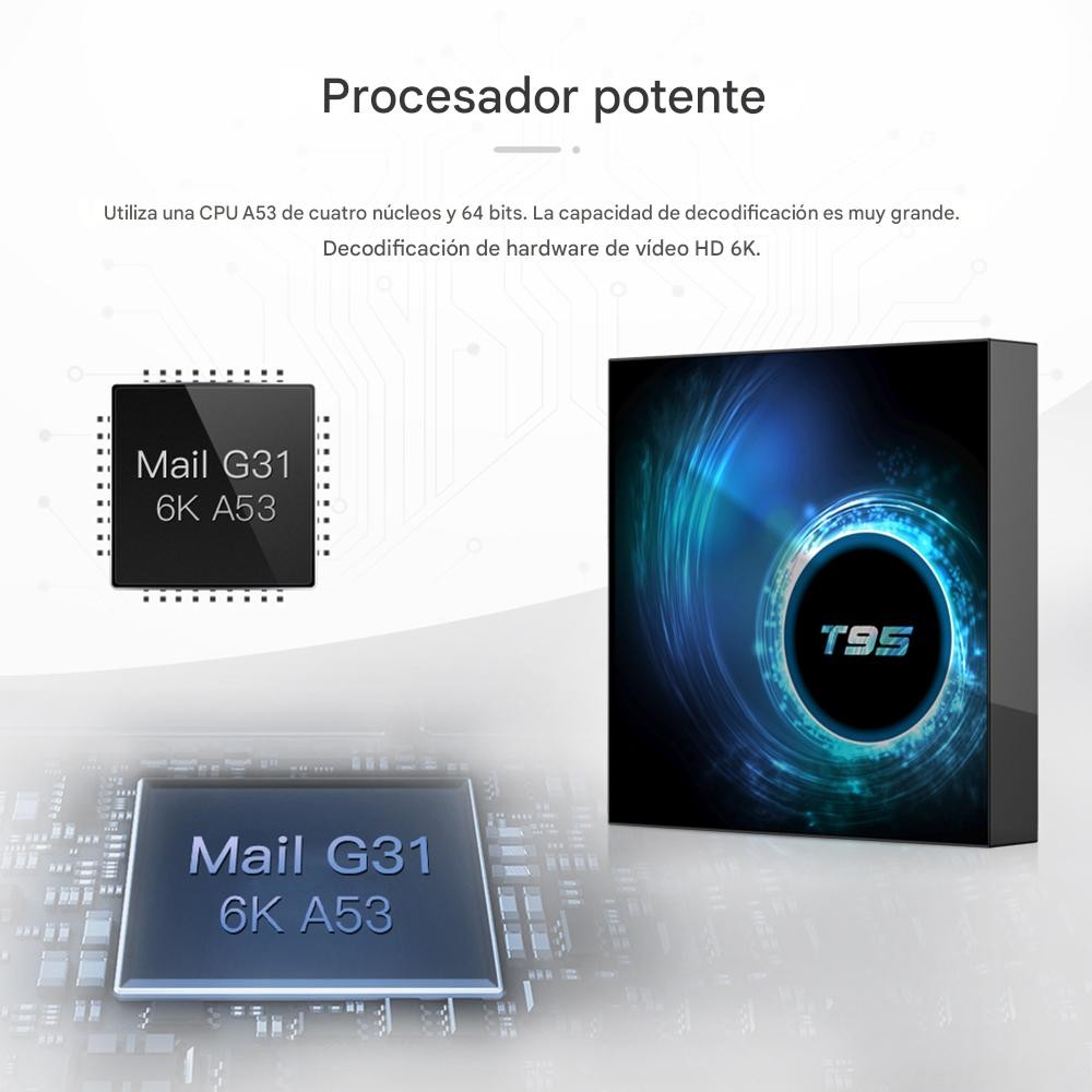Smart TV inteligente box Android 14 6K HD 4GB 32GB Wifi reproductor multimedia pantalla image number null