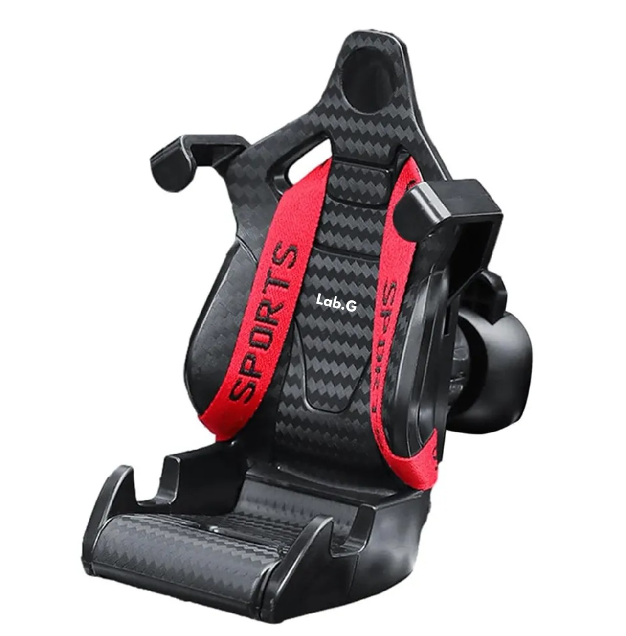 Soporte De Celular Para Carro Dise&ntilde;o De Asiento De Carreras negro rojo image number null