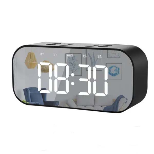 Reloj Despertador Bluetooth Con Bocina Recargable Usb. image number null