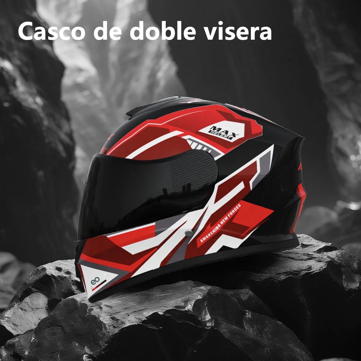 Casco De Moto Con Visera Abatible Y Plegable Certificado Dot TK902-MGHH Talla:L image number null