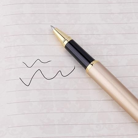 A Bol&iacute;grafo Metal, Bol&iacute;grafos de Firma con 1 Bol&iacute;grafo de Punta Media, 2 Recambios Adicionales,Bol&iacute;grafos de Fibra de Carbono,0.5mm Carbono Bol&iacute;grafo Met&aacute;lico Antideslizante (Plata). image number null