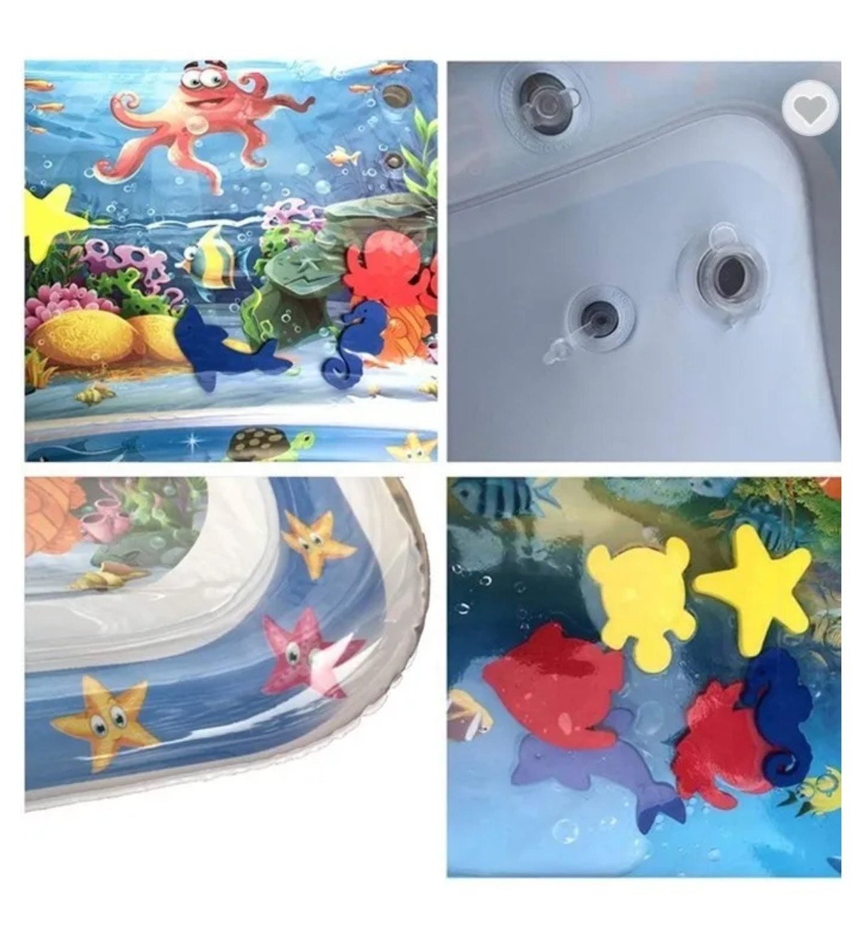 Coj&iacute;n Tapete Agua Inflable Para Bebes Estimulaci&oacute;n Temprana Belug image number null