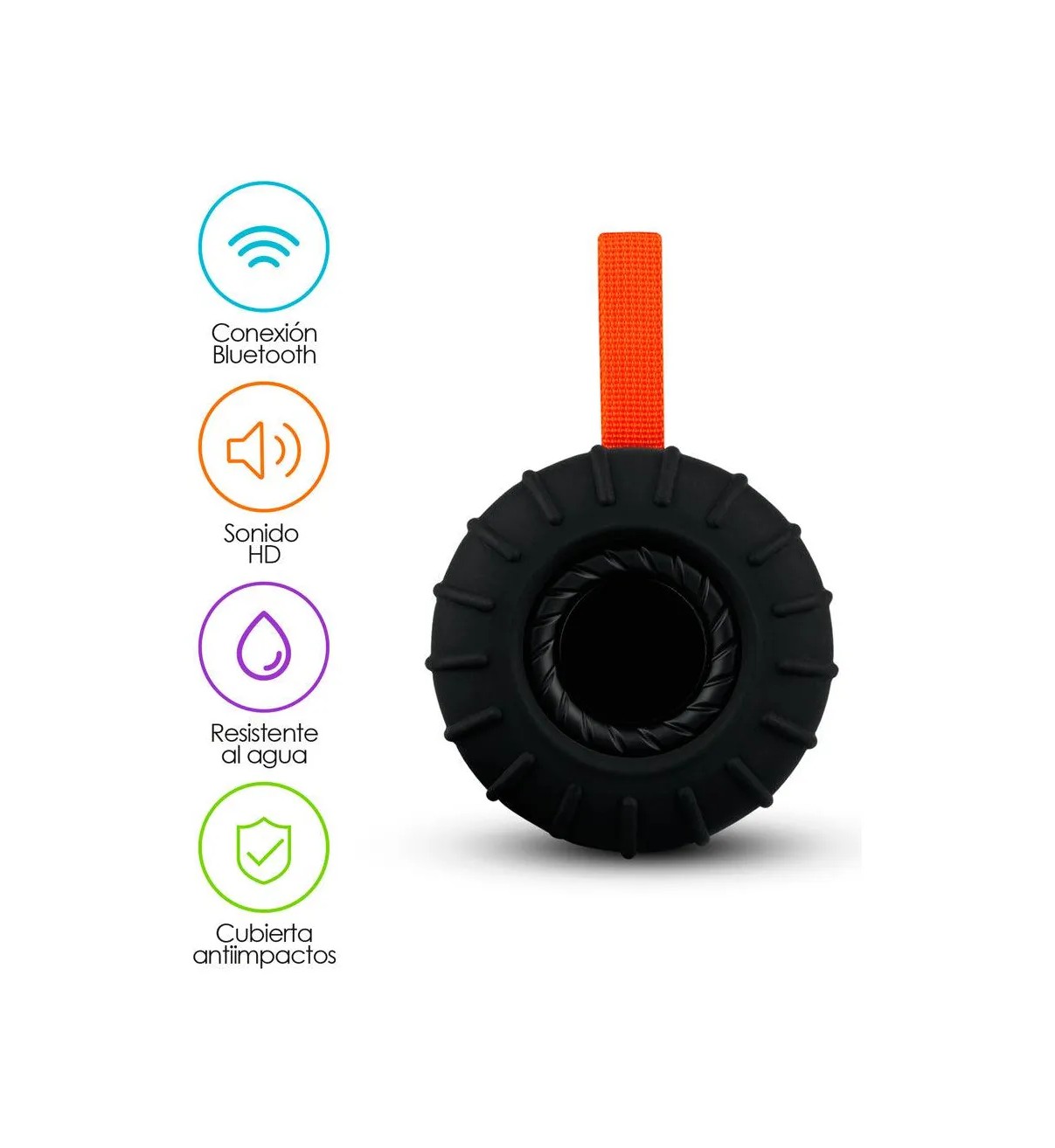 Bocina Bluetooth Inal&aacute;mbrica Belug Port&aacute;til Contra Agua Resistente a Golpes y Ca&iacute;das image number null