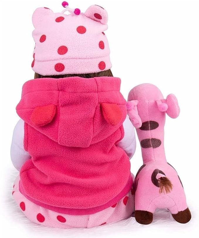 A VOICEPTT Beb&eacute; Reborn Mu&ntilde;eca Simulado Cuerpo Silicona Algod&oacute;n, Reborn Baby Silicone de Juguete 47cm. image number null