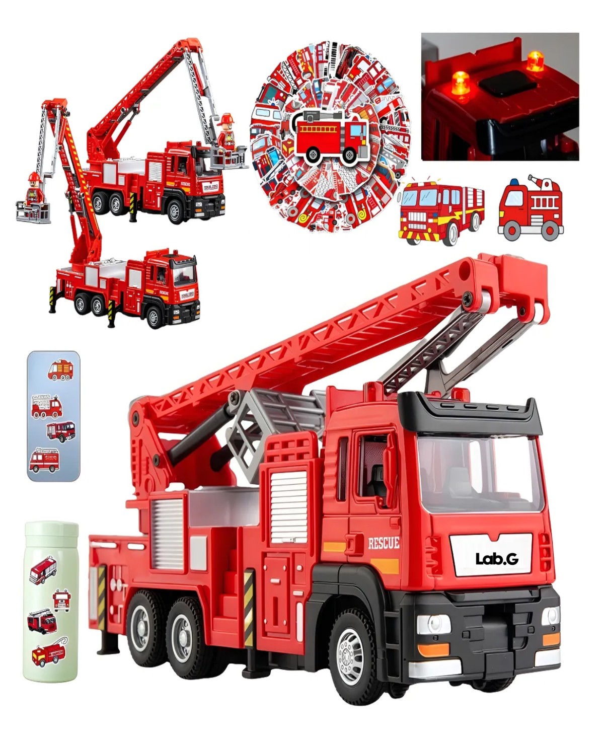 Camion De Bomberos 1pz Rojo image number null
