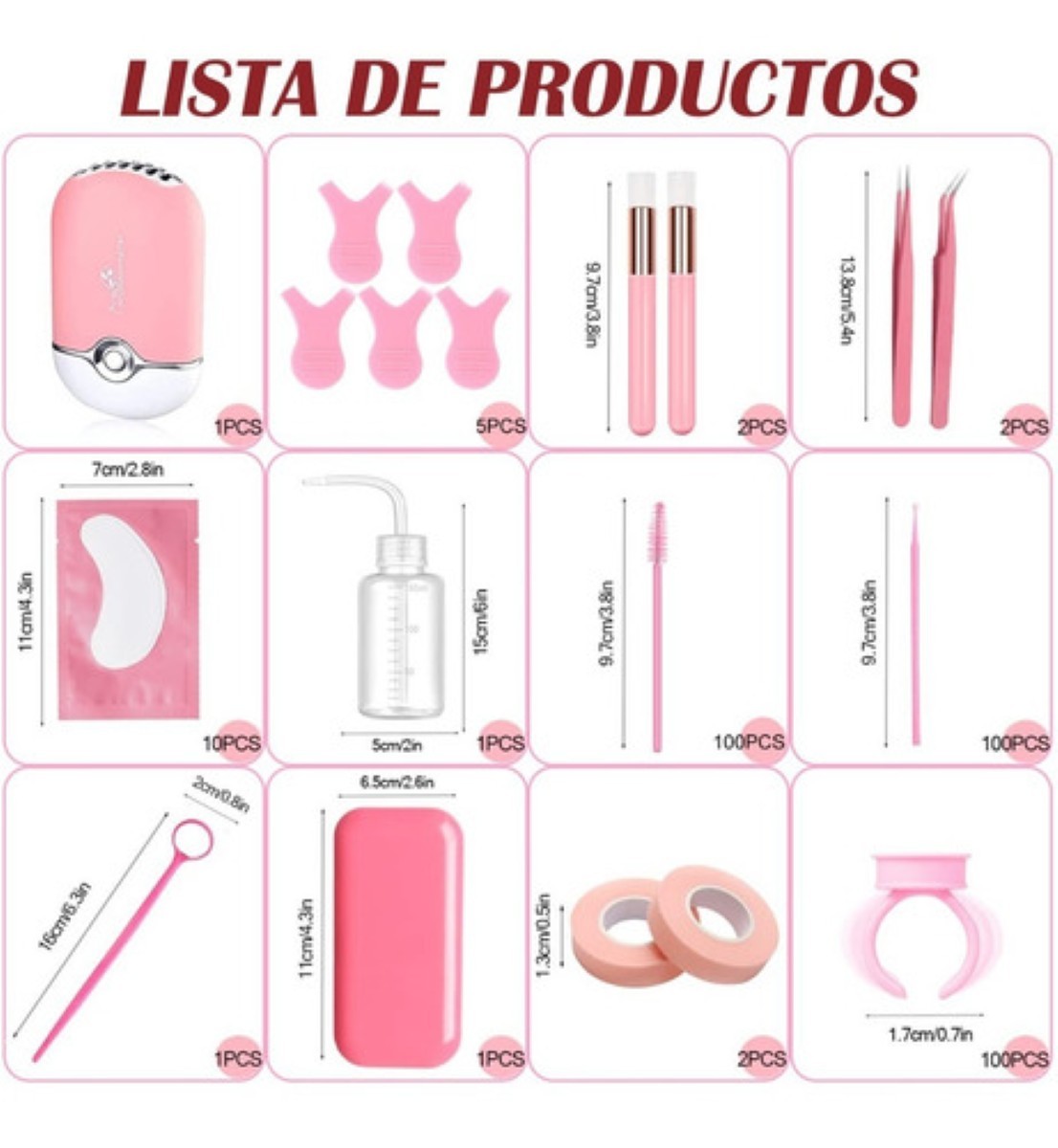 Kit Pesta&ntilde;as 1x1 Parches Microbrush, Ventilador, Cepillo 325 Piezas Rosa image number null
