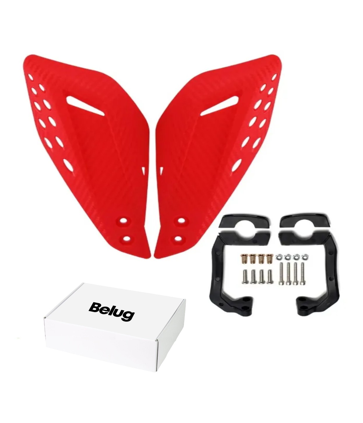 Protector Manubrio Moto Cubrepu&ntilde;o Universale Para Motocros rojo image number null