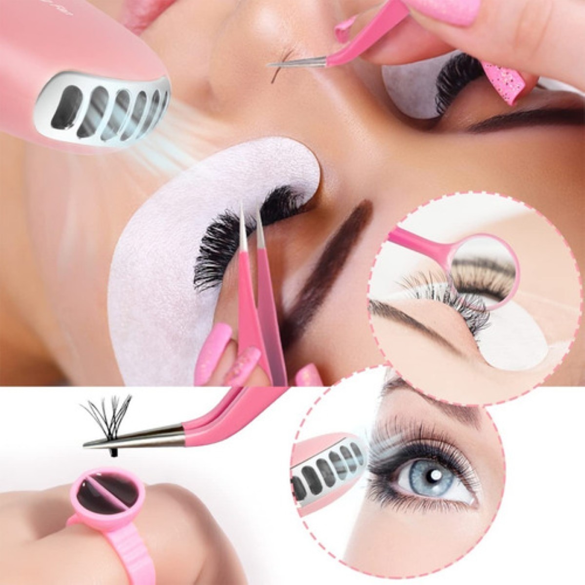 Kit Pesta&ntilde;as 1x1 Parches Microbrush, Ventilador, Cepillo 325 Piezas Rosa image number null