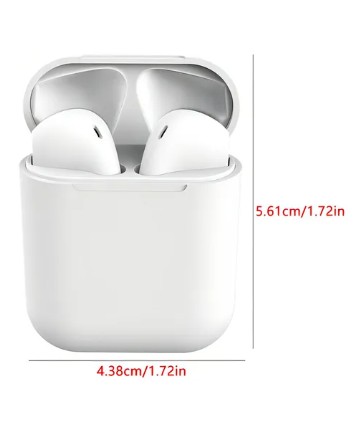 Aud&iacute;fono Inal&aacute;mbrico Bluetooth Inpods 12 Manos Libres 5.0 Color Blanco image number null