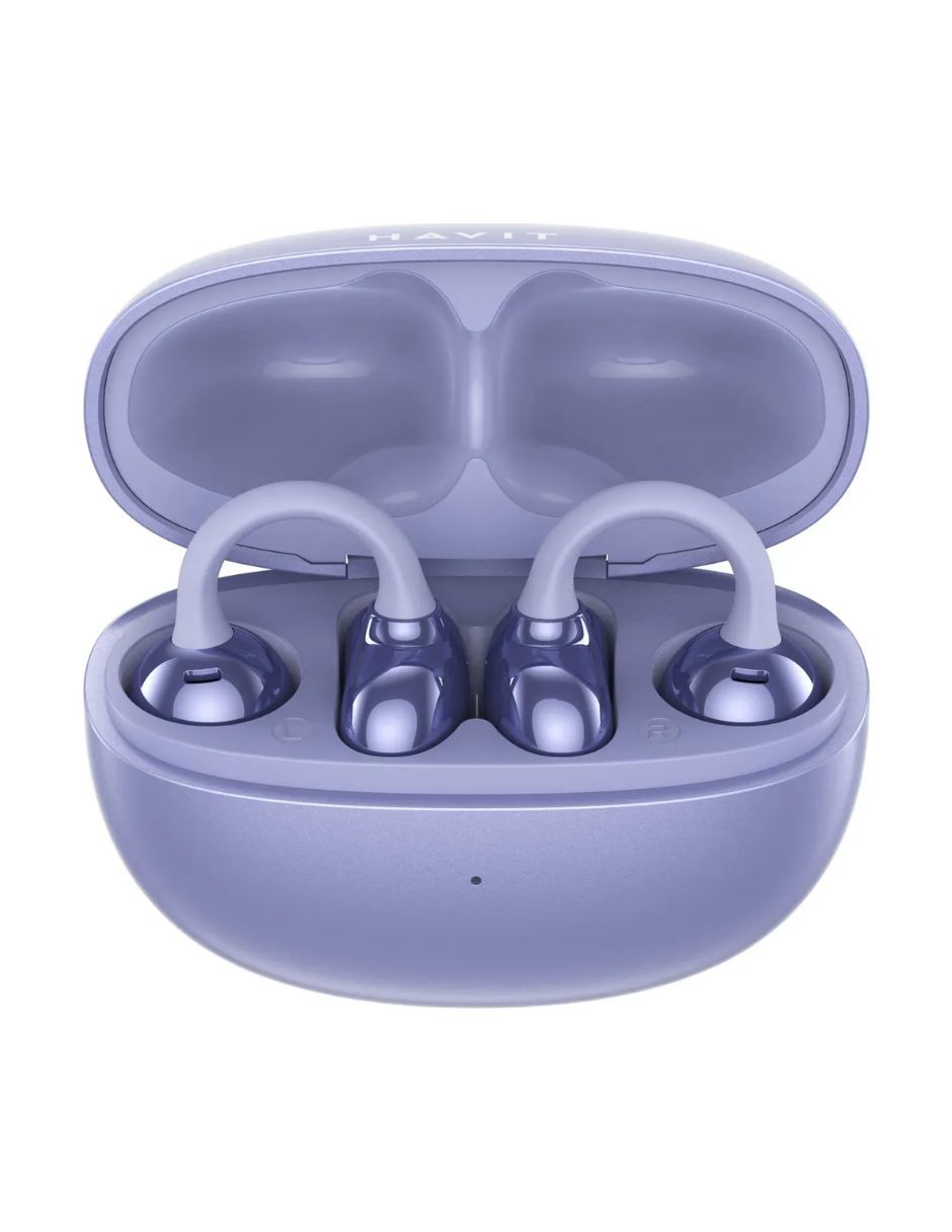 Aud&iacute;fonos Open Ear Havit Bluetooth 5.4 Deportivos Morado image number null