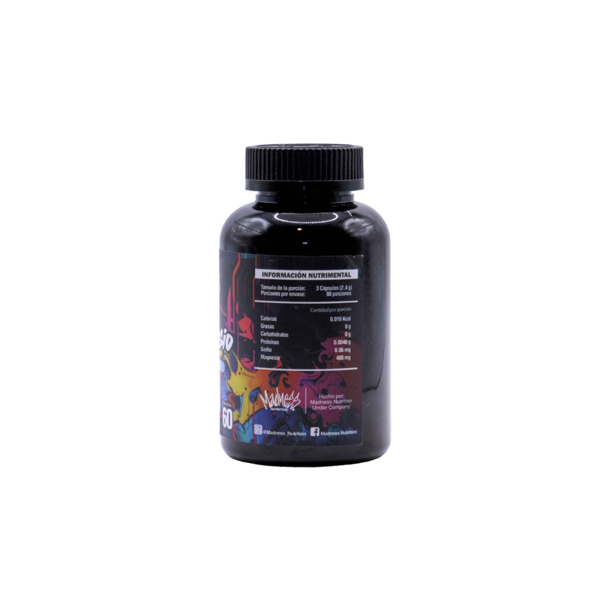 Citrato De Magnesio Madness 300g En Polvo Sabor Fresa Fit image number null