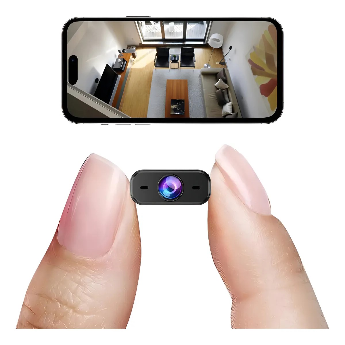 2k Mini C&aacute;mara Esp&iacute;a Inal&aacute;mbrico Wifi Recargable Con Bater&iacute;a image number null