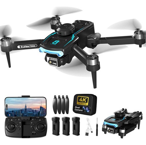 Drone A Control Remoto Wifi C&aacute;mara Hd 3 Bater&iacute;as Y De Bolso negro image number null