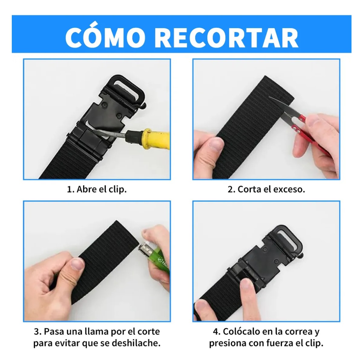 Cinturones Ajustable Calidad 2 Piezas Color Negro-Gris Unitalla image number null