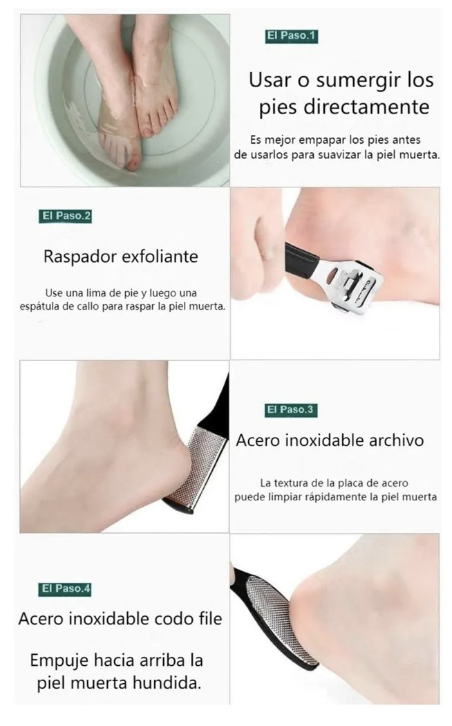 Savefree 10pcs Corta Cuticula Profesional Negro Lima para Pies Doble Superficie image number null