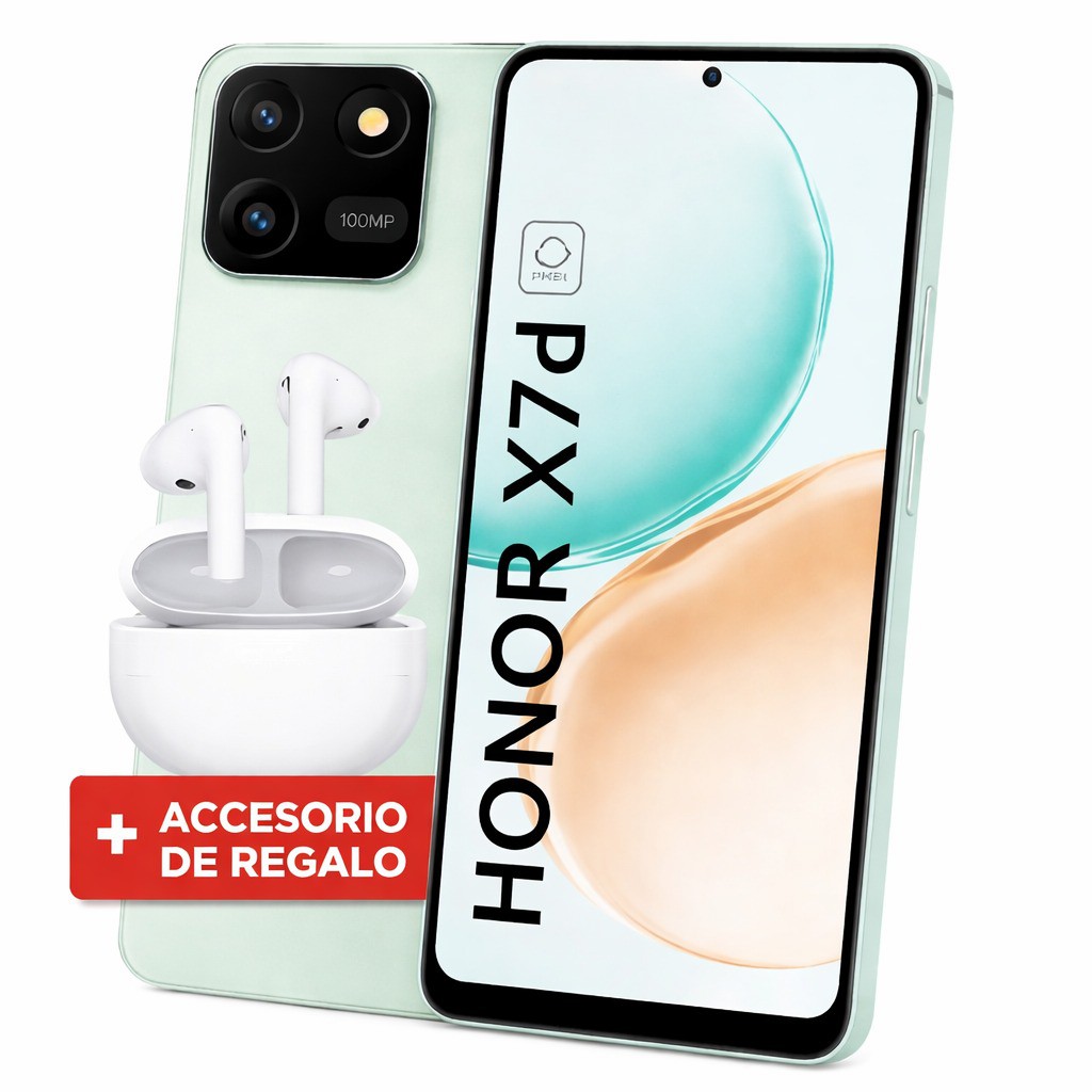 Honor X7d 5G 256Gb ((AUDIFONOS DE REGALO) Color Cyan Nuevo Libre. image number null