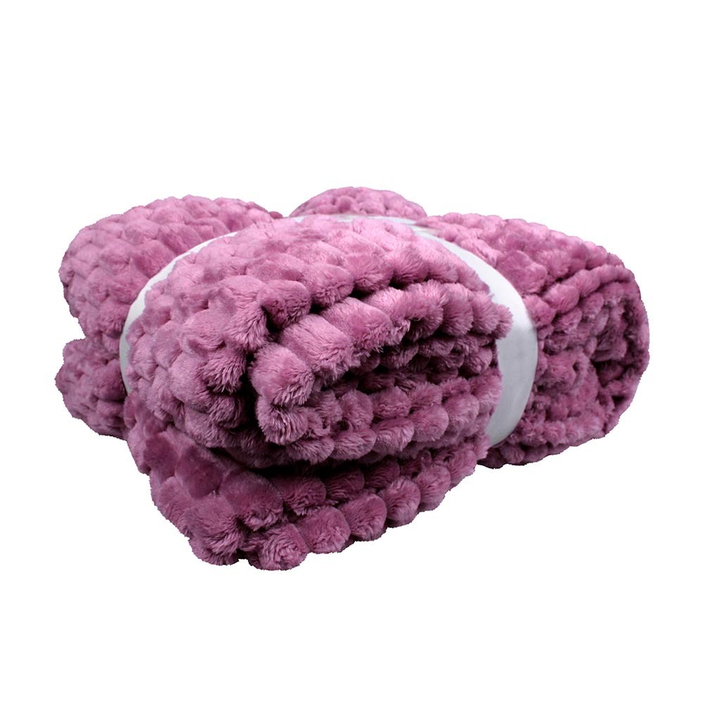 Frazada Embo Matrimonial 240x190 cm Morado, 100% microfibra, ligera, c&aacute;lida y lavable image number null