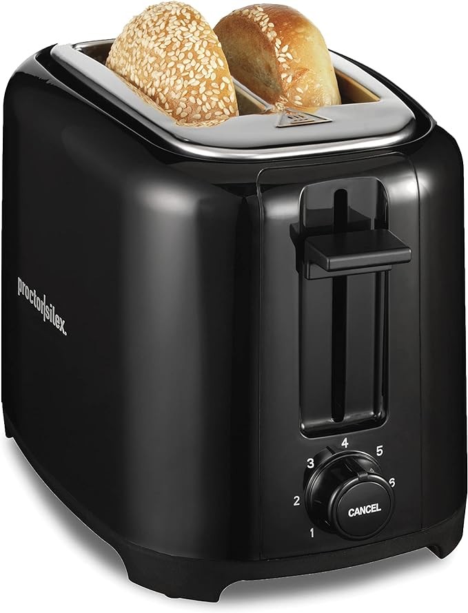 A Proctor Silex 22215 Tostador de Pan, Ranuras Extra Anchas, Negro. image number null