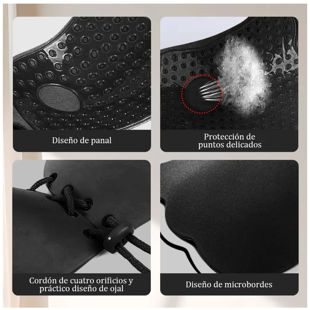 Brasier Strapless Push Ups Invisible Sin Tirante, 4 Uds Color Negro B36 image number null