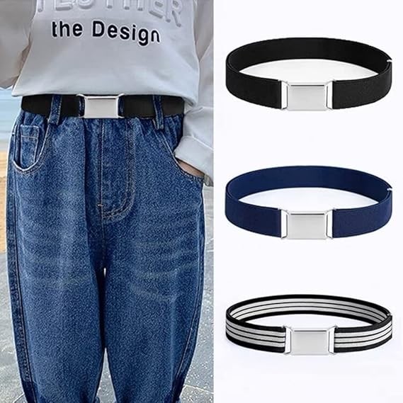 Kids Buckle Belt Kid Adjustable Elastic Belt Boy Stretch Belt for Children Boys Girls. image number null