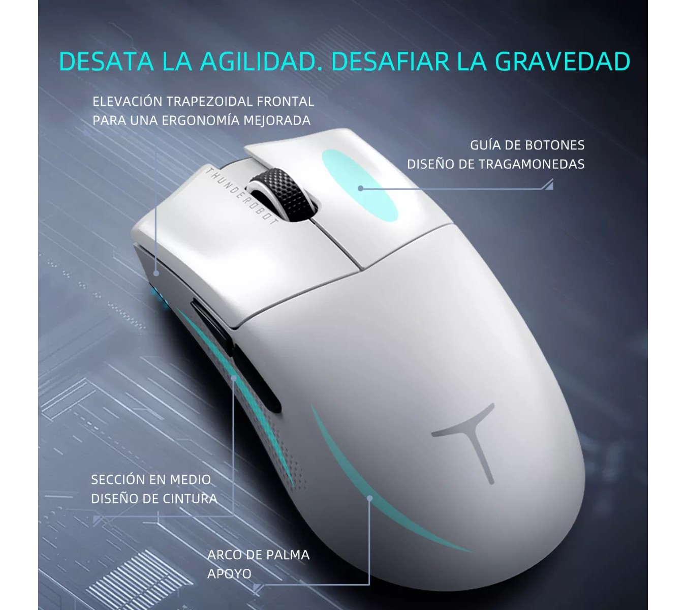 ML 4khz Mouse Inal&aacute;mbrico Gamer Rgb Thunderobot Ml903 Dpi26000. image number null