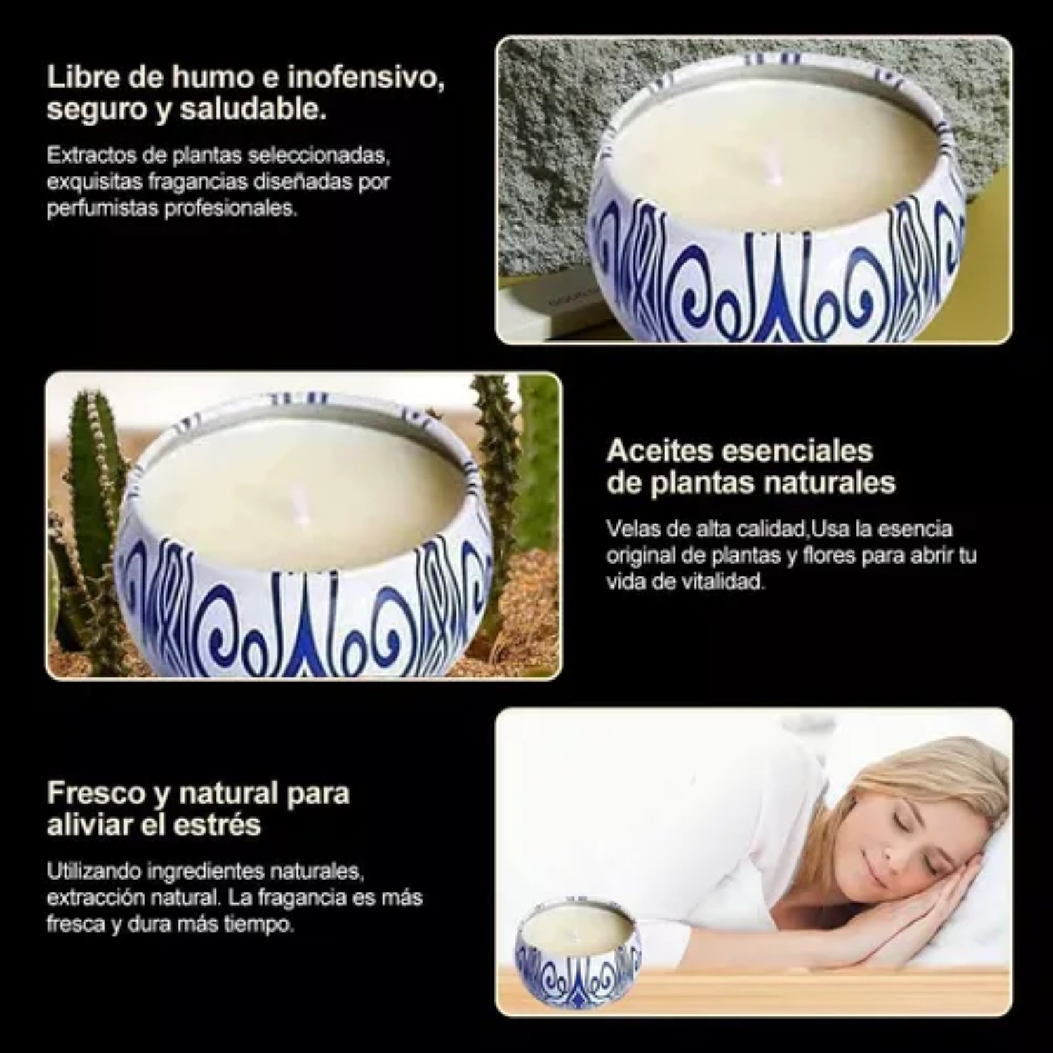 16 Piezas Velas Aromaticas,velas Perfumadas De Cera De Soja Estuche Azul image number null